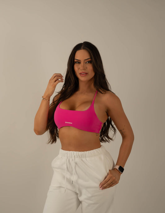 Midnight Cross Back Top - Hot Pink