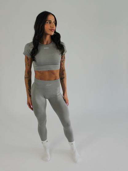 Zhanda Scrunch Leggings - Light Grey