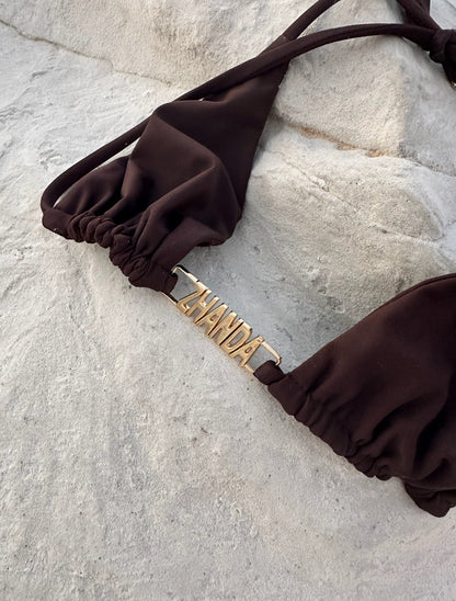 Koh Tao Bikini Top - Dark Brown