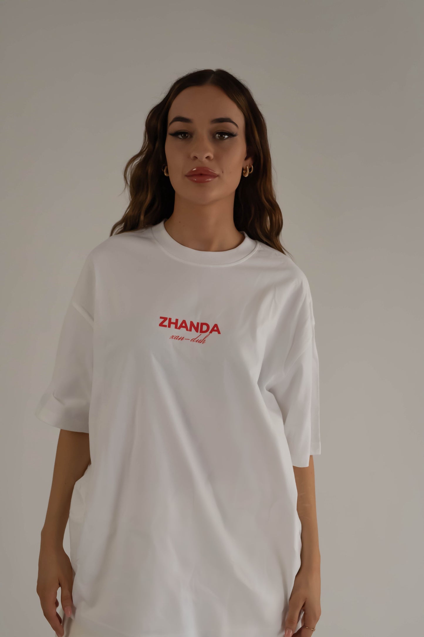 Zhanda Tee - White & Red - Unisex