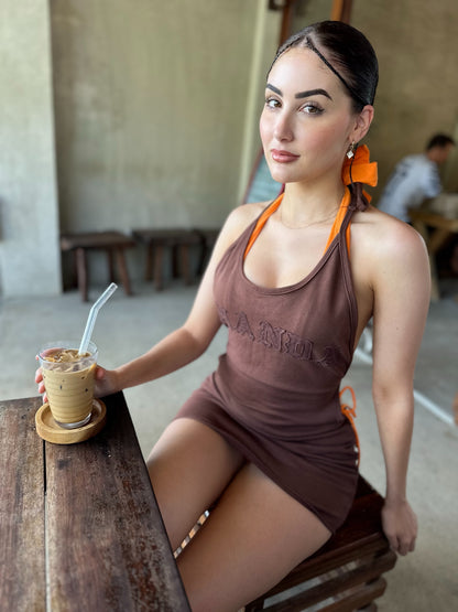 Brat Dress - Chocolate Brown