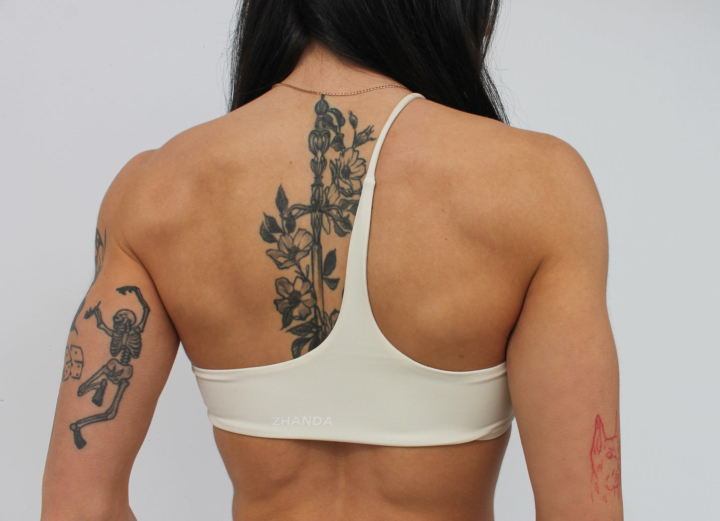 Swerve One Shoulder Crop - Oat Milk