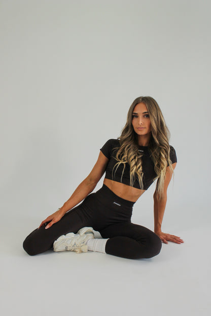 Zhanda Scrunch Leggings - Dark Brown