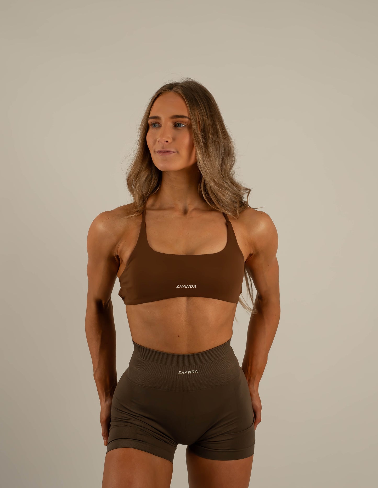 Midnight Cross Back Top - Coffee Brown