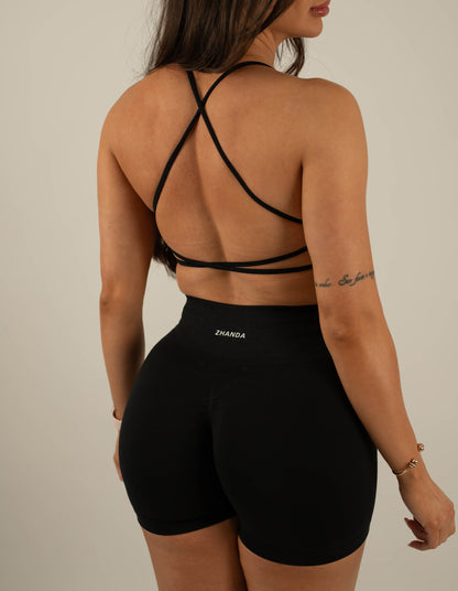 Midnight Cross Back Top - Black
