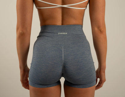 Zhanda II Scrunch Shorts - Blue Grey