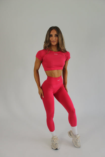Zhanda Scrunch Leggings - Deep Pink