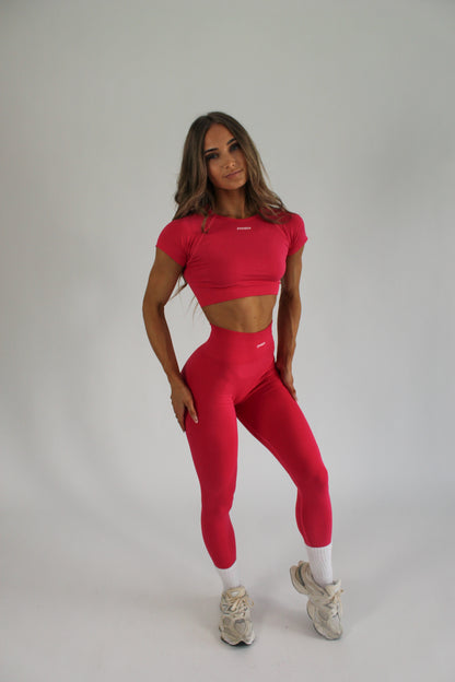 Zhanda Cropped Tee - Deep Pink