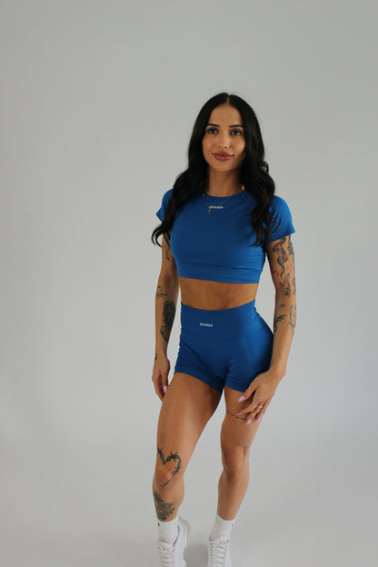 Zhanda II Scrunch Shorts - Cobalt Blue