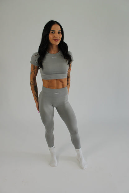 Zhanda Scrunch Leggings - Light Grey