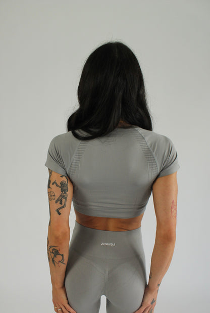 Zhanda II Scrunch Shorts - Light Grey