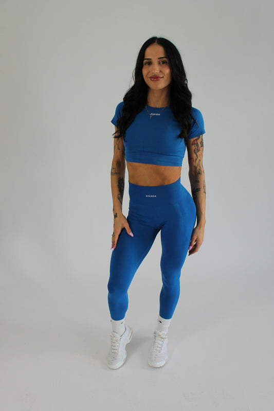 Zhanda Scrunch Leggings - Cobalt Blue