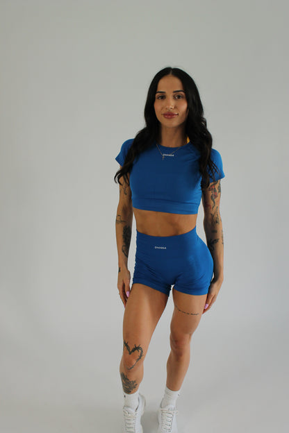 Zhanda II Scrunch Shorts - Cobalt Blue